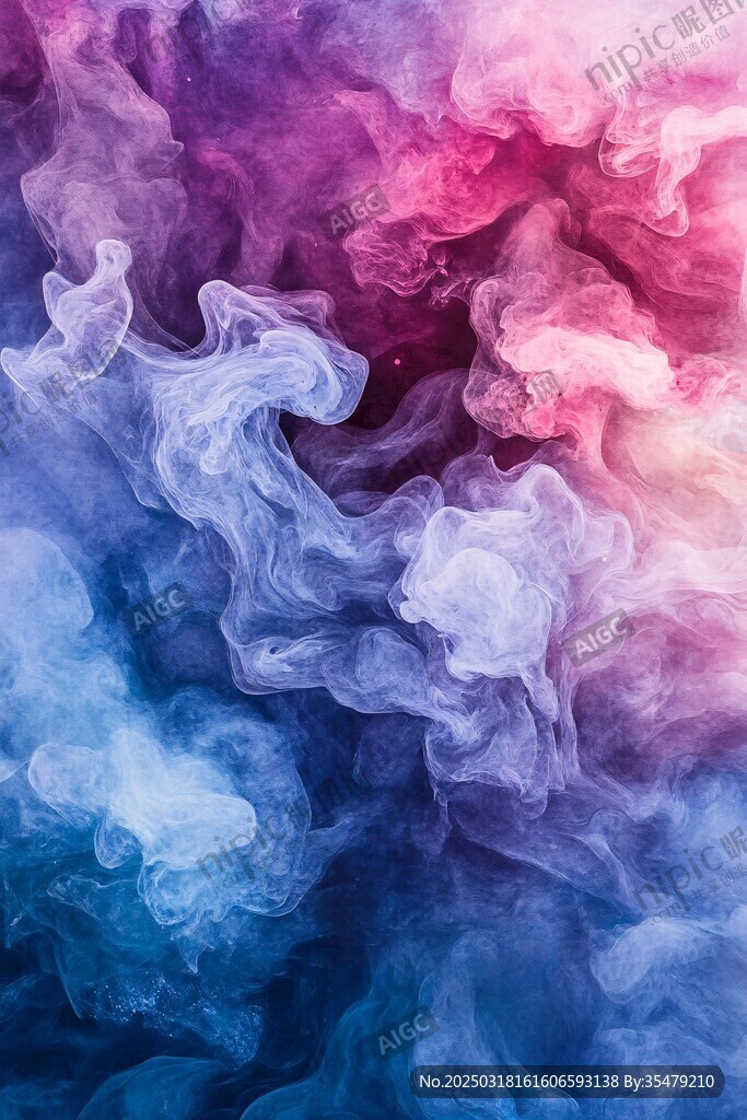 彩色煙霧抽象畫