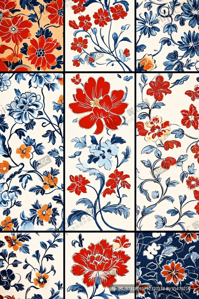 中國(guó)風(fēng)花卉圖案