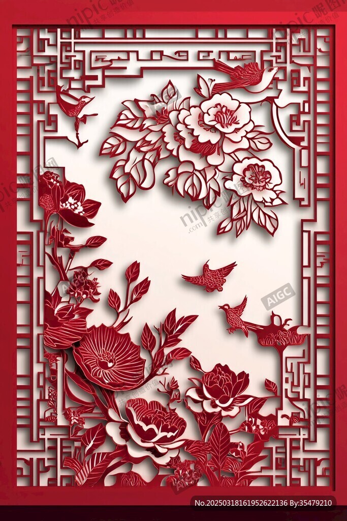 紅白剪紙藝術(shù)