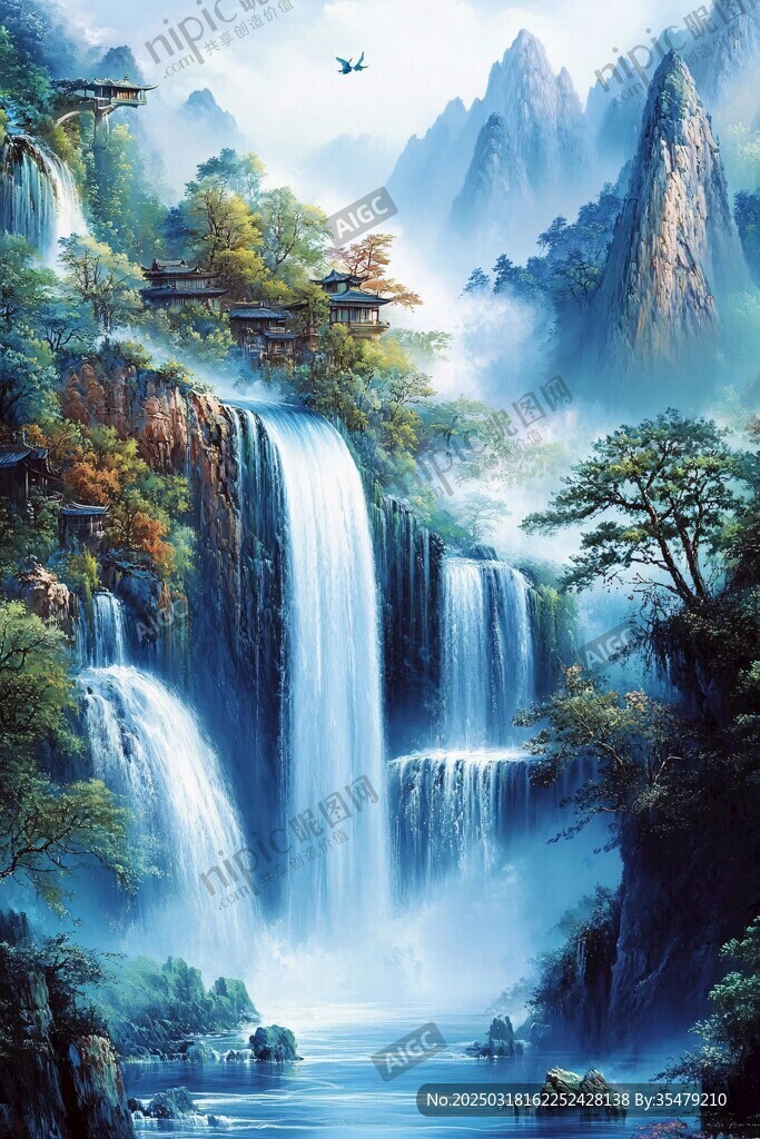 山水畫中的仙境