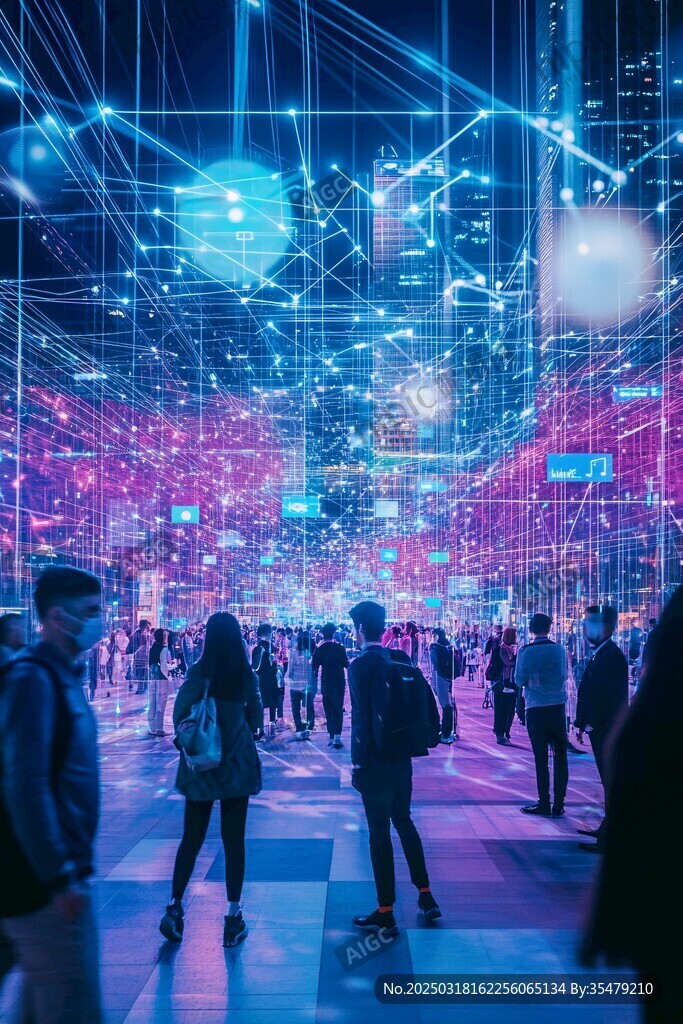 智慧城市的夜晚