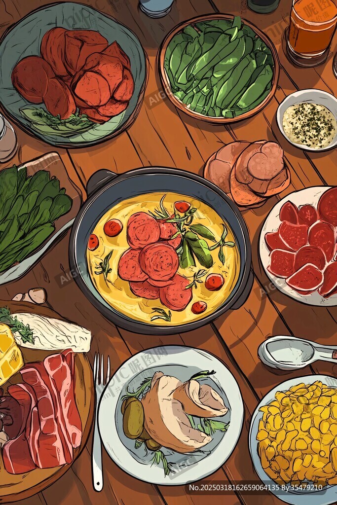 豐盛的餐桌