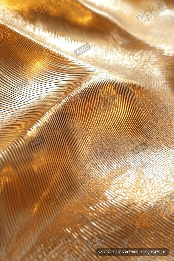 金色波浪紋理背景