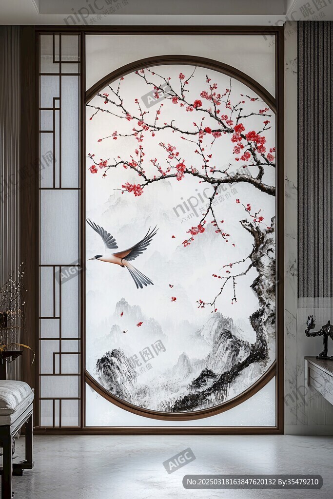 梅花山鳥圖