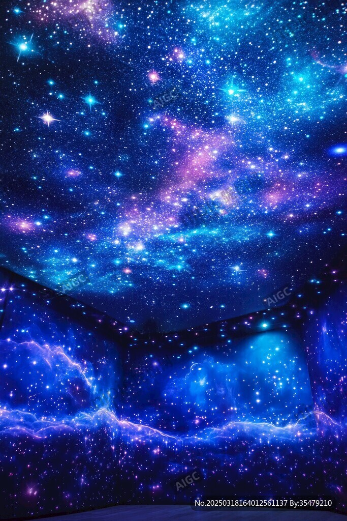 銀河星空下的夢幻空間