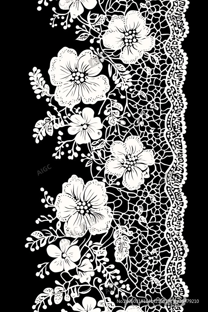 黑白花邊圖案