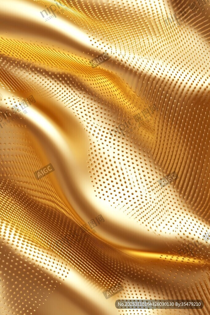 金色波浪紋理背景