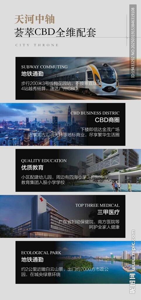  天河中軸CBD全維配套海報