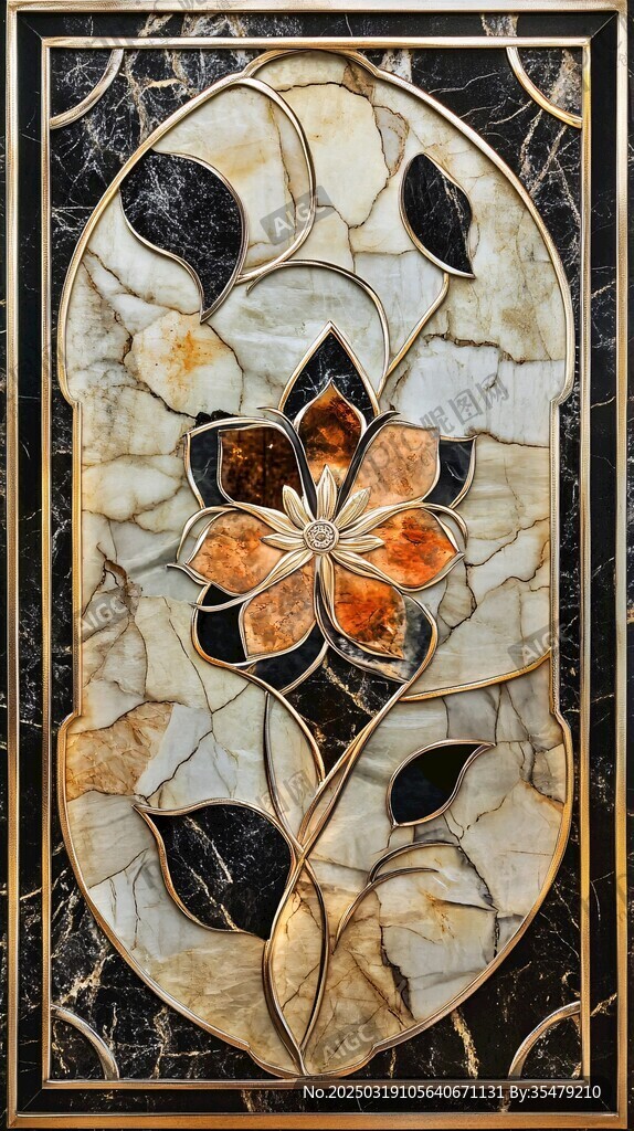 marble flower art
