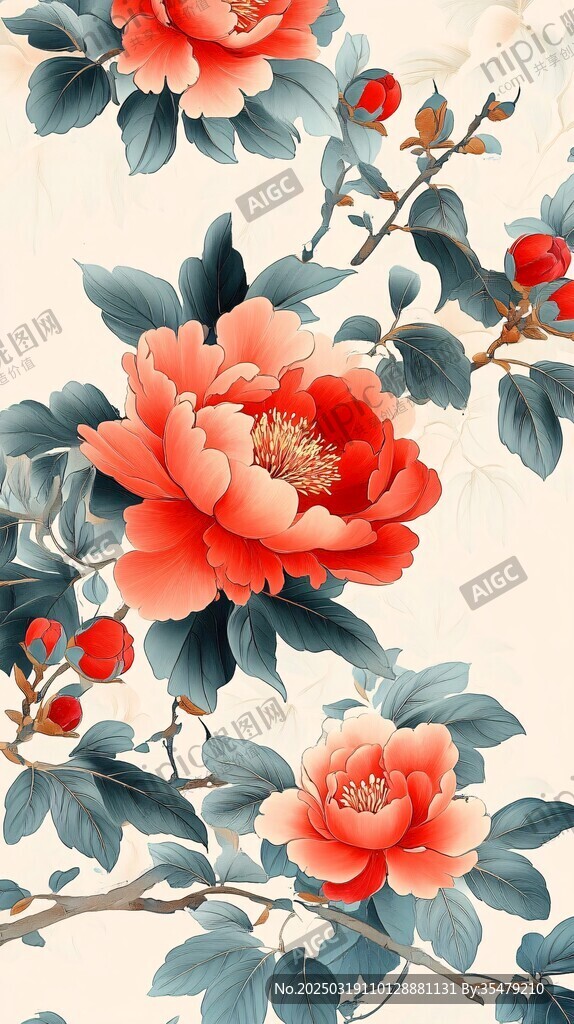 盛開的花朵