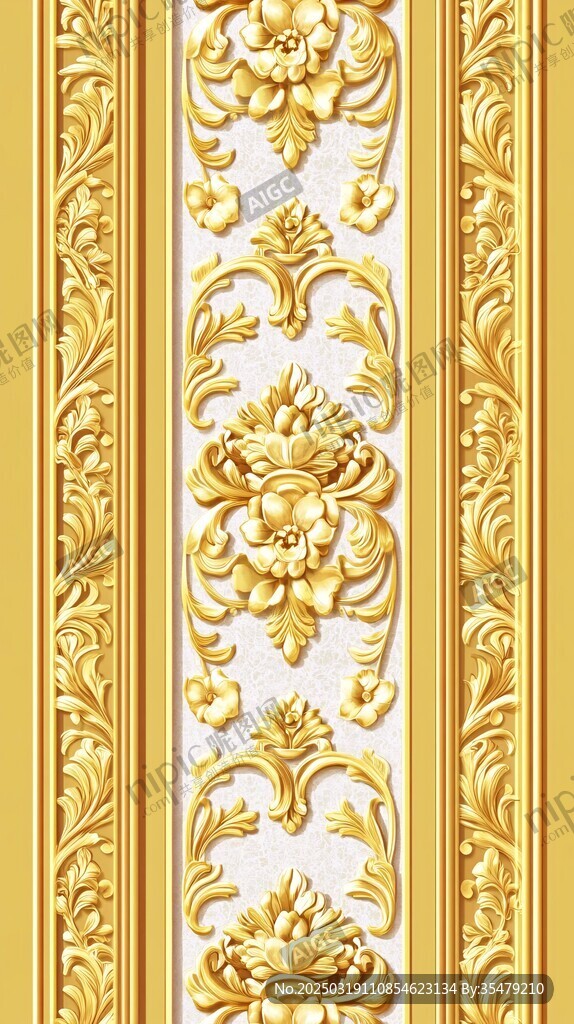 金色雕刻裝飾線條