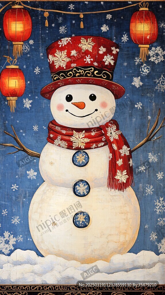 雪人與紅燈籠
