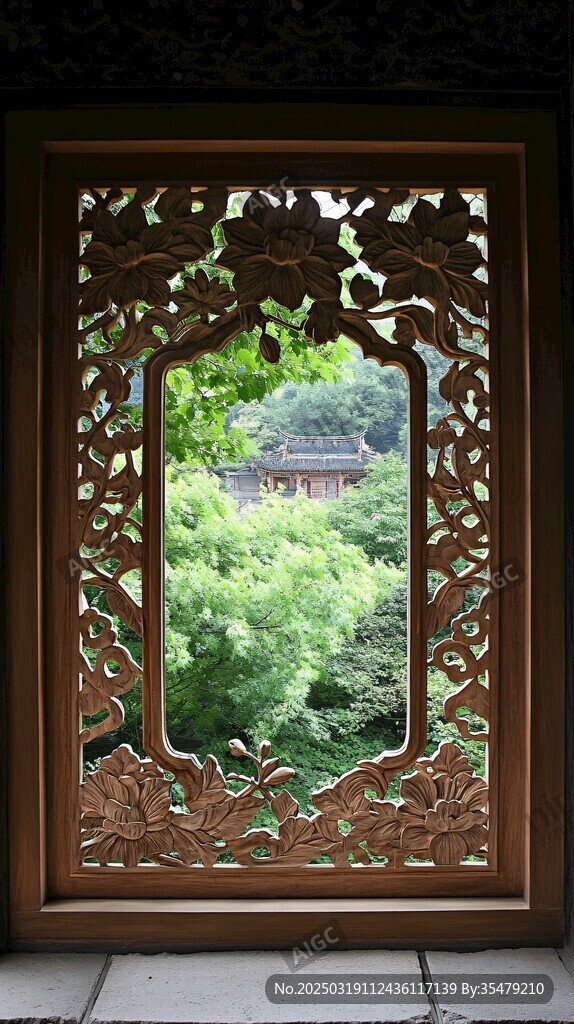綠意盎然的庭院美景