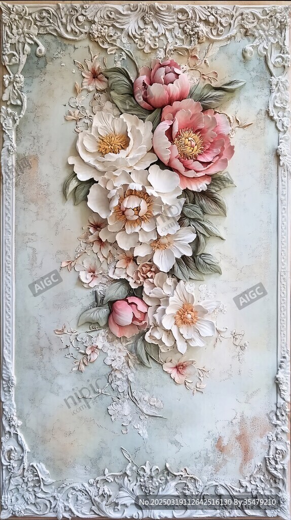 花卉浮雕藝術品