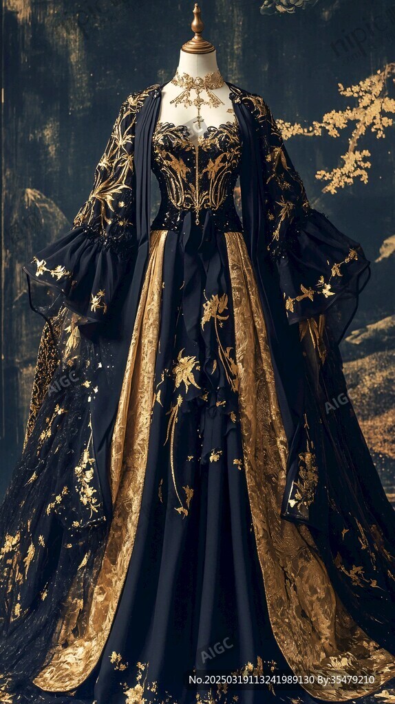 華麗金色禮服