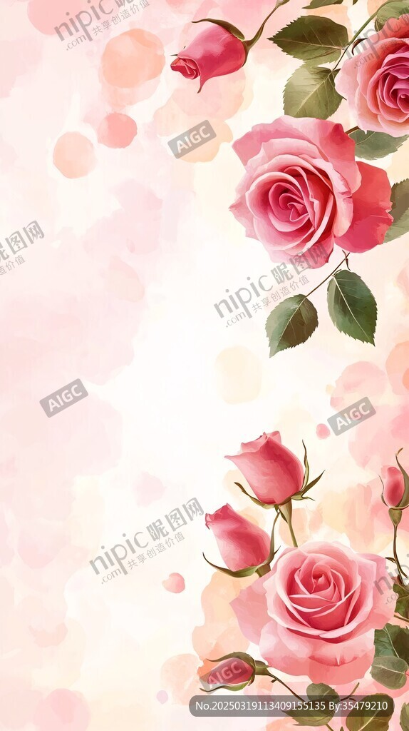 粉色玫瑰花背景