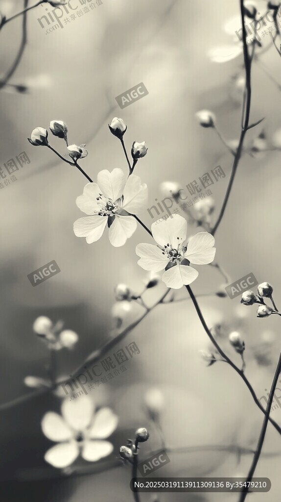 黑白花影