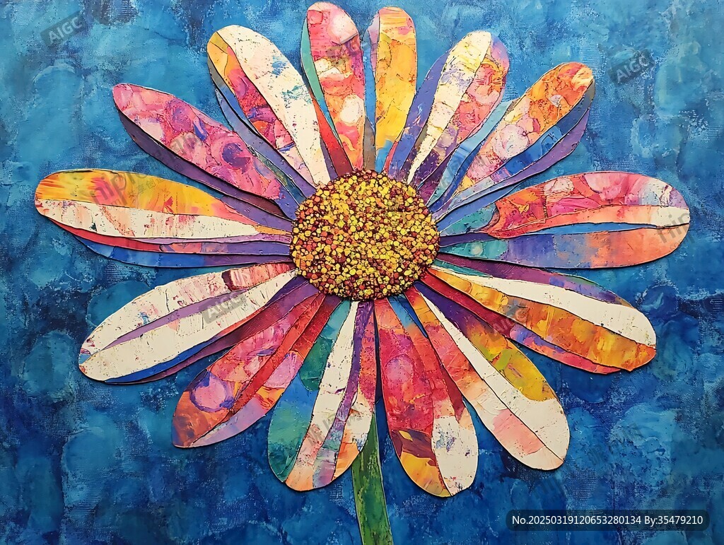 多彩花朵藝術(shù)作品
