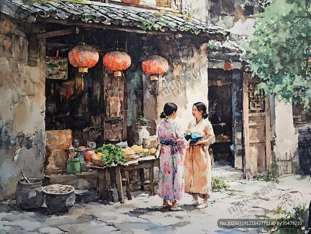 古街風情 紅燈高掛