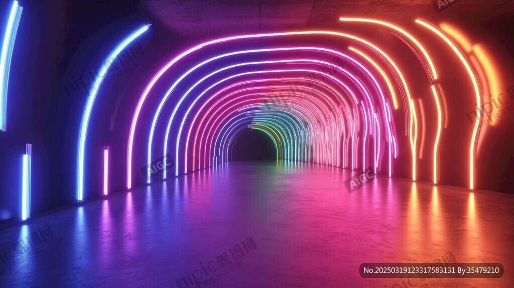 霓虹燈隧道