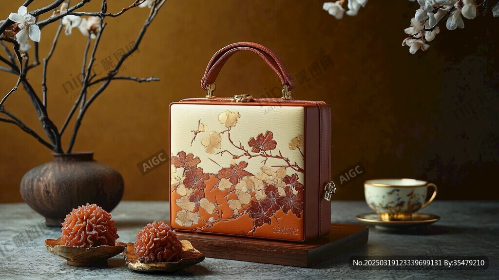梅花手提包 茶具擺設 中國風格