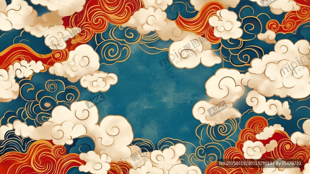 云霧繚繞的天空