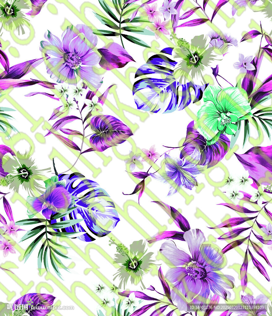 線條花