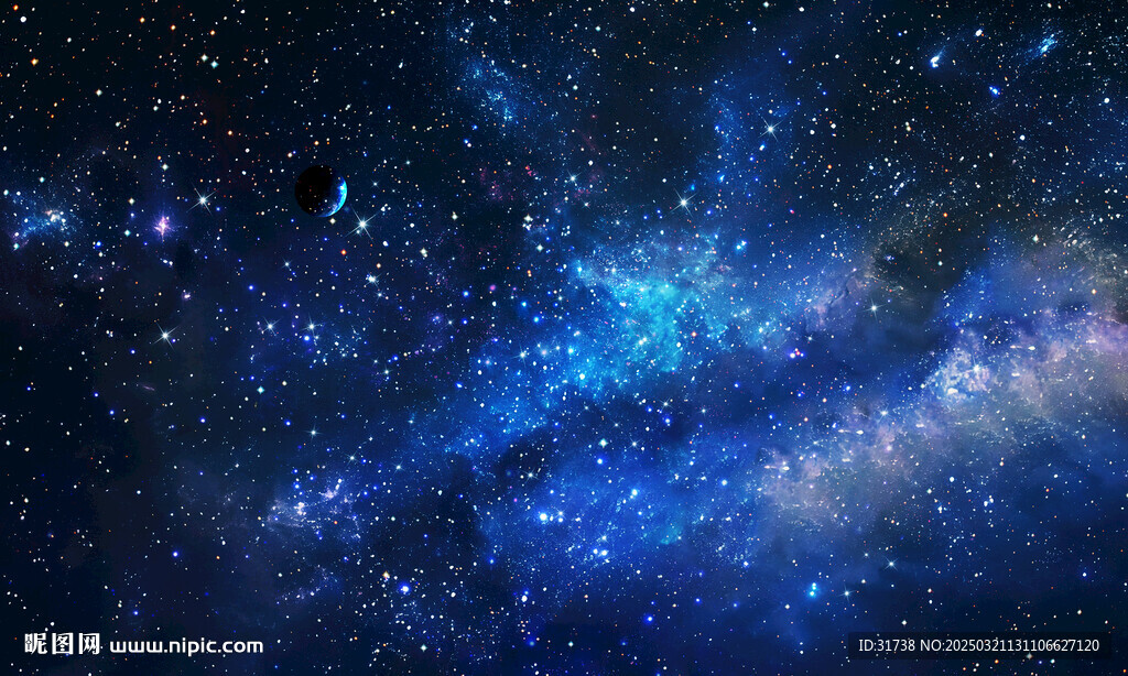 黑色宇宙星空背景墻圖片
