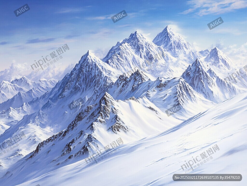 白雪皚皚的山脈