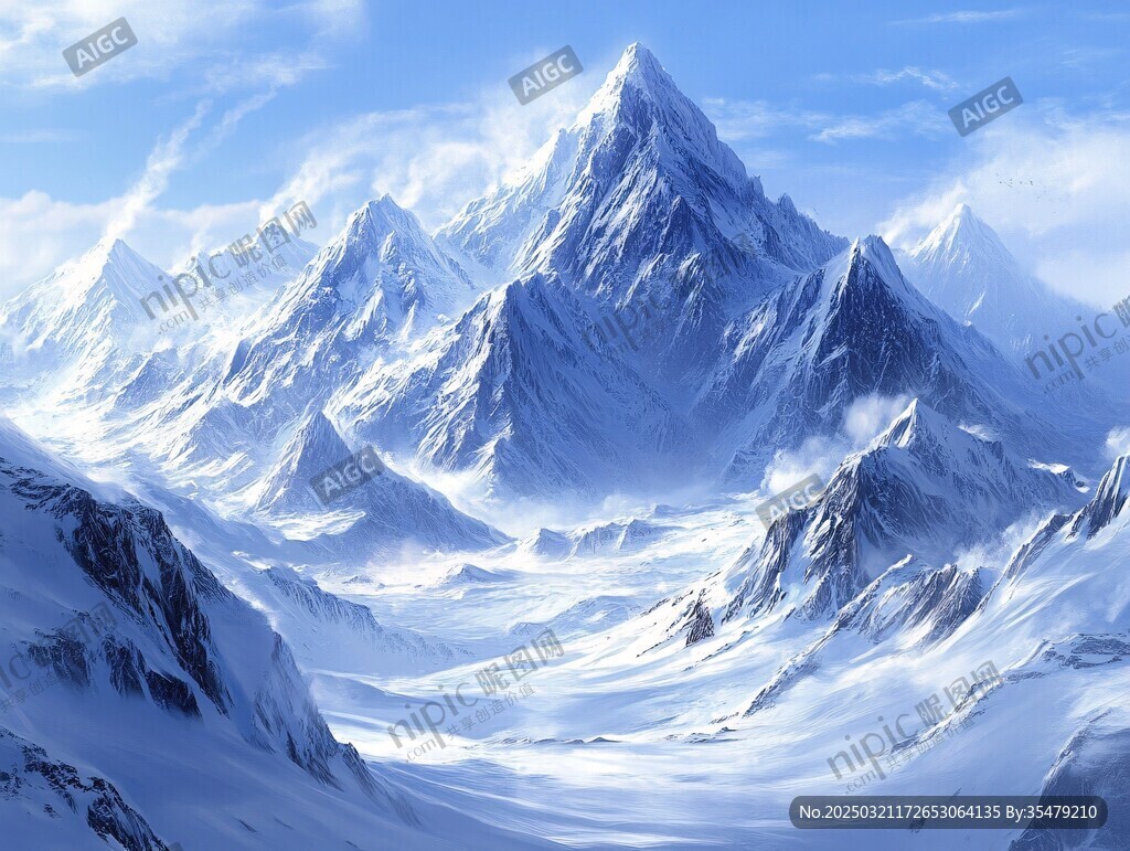 白雪皚皚的山脈