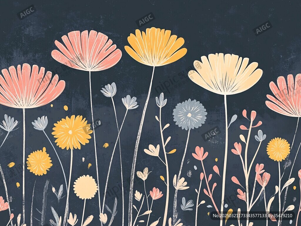 夜幕下的花園