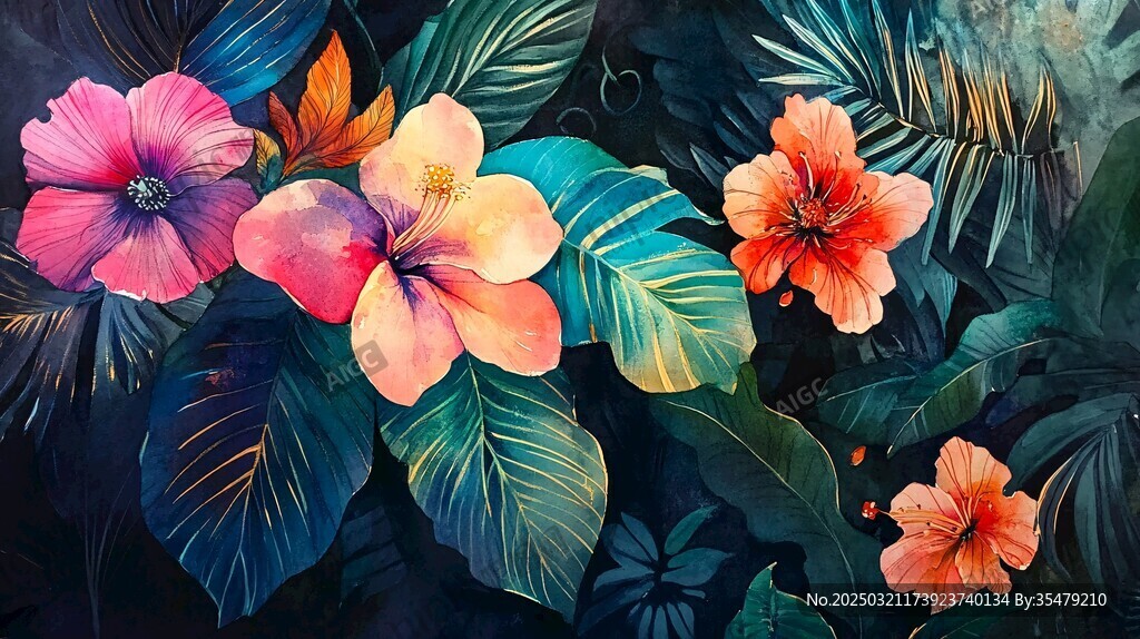 熱帶花卉的絢麗之舞