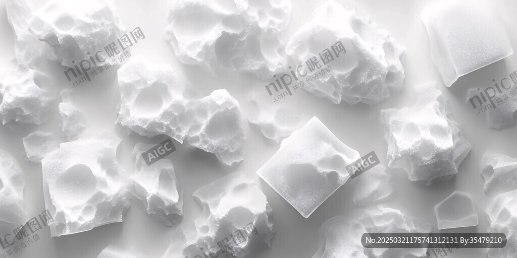 白色晶體碎片