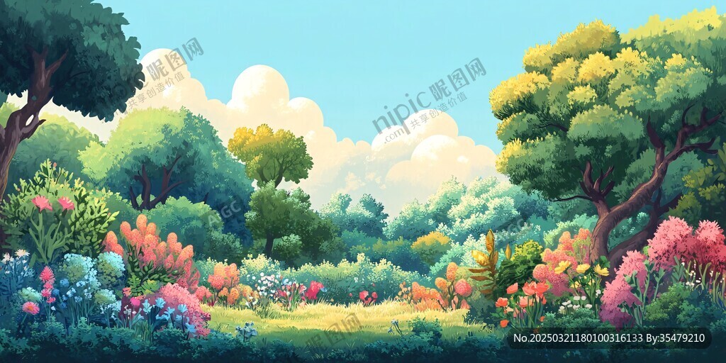 森林中的寧靜早晨