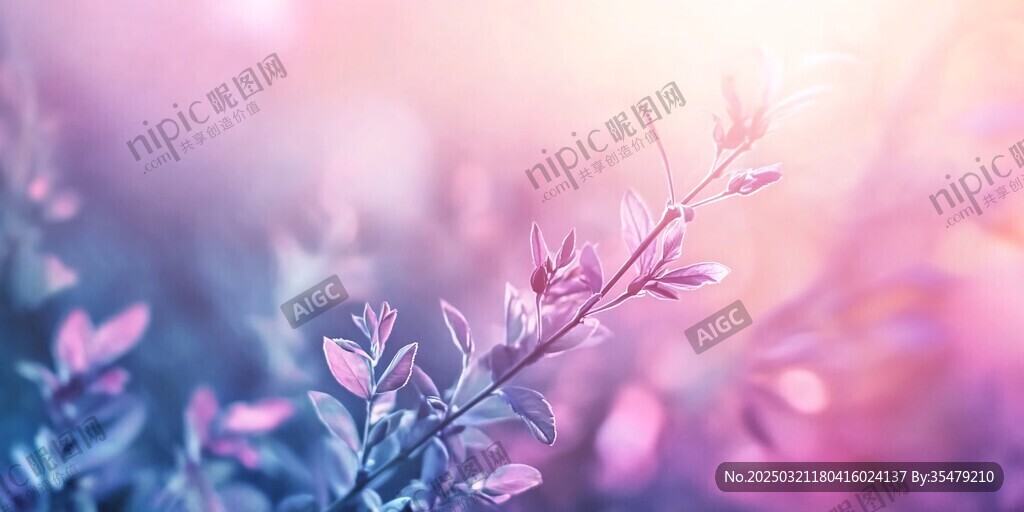 紫色植物的夢(mèng)幻世界