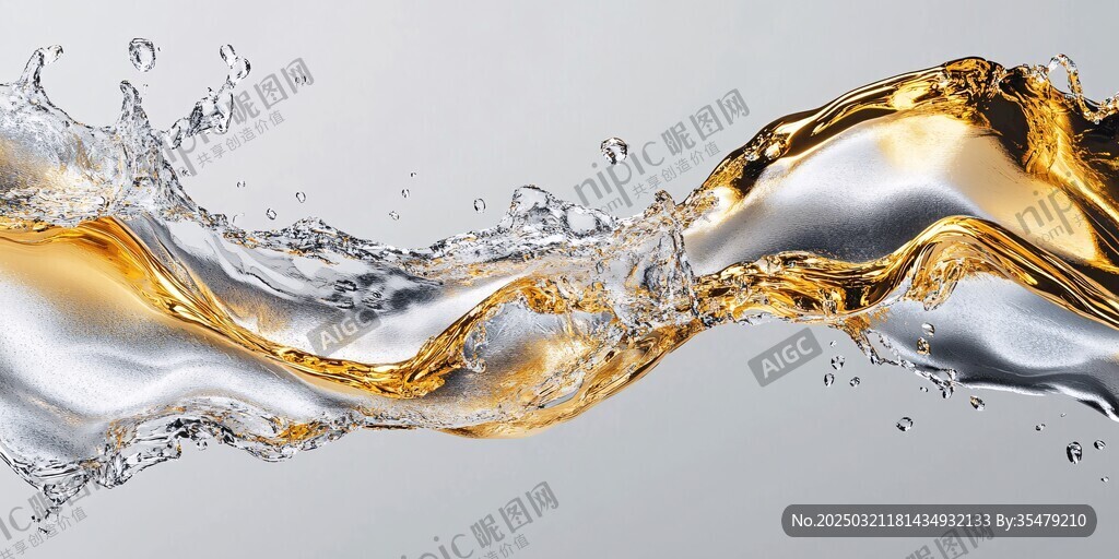 金銀水花飛濺