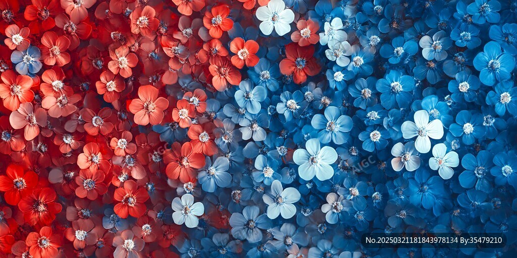 紅藍花海