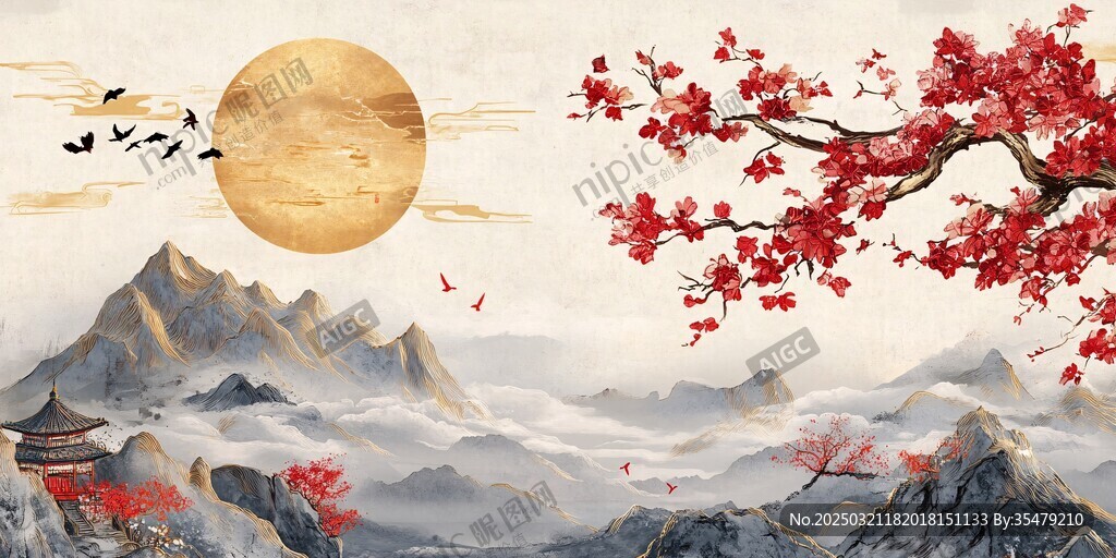 中國風山水畫