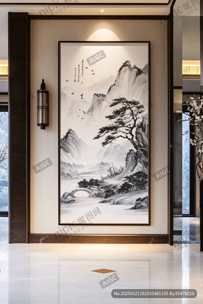 山水畫藝術品