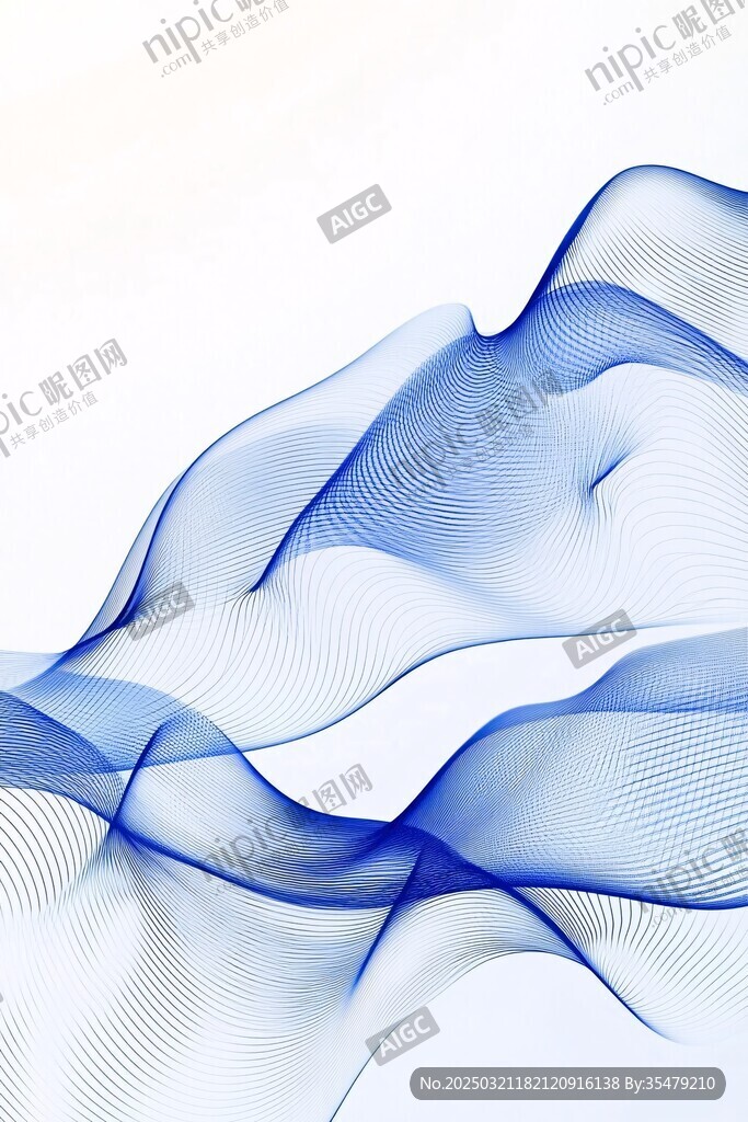 抽象的藍(lán)色波浪