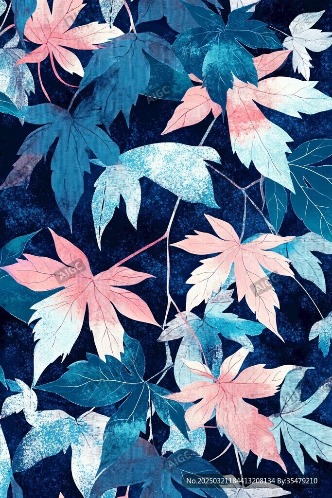夜幕下的楓葉舞