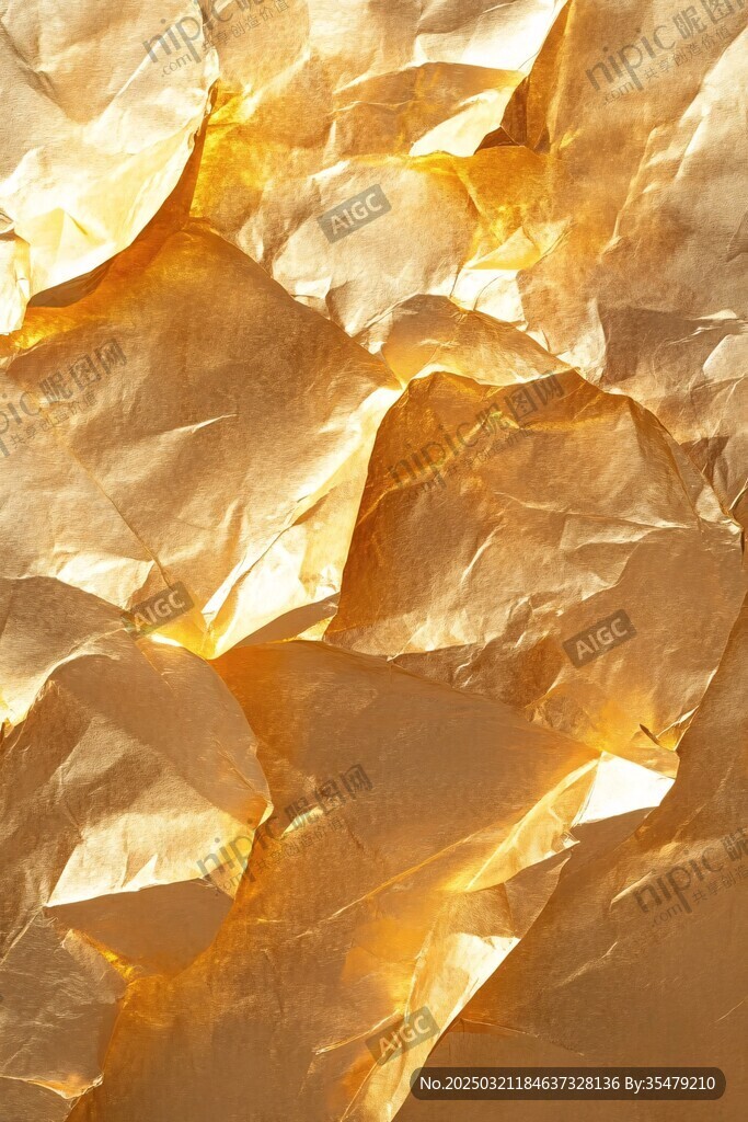 金色皺褶紋理背景