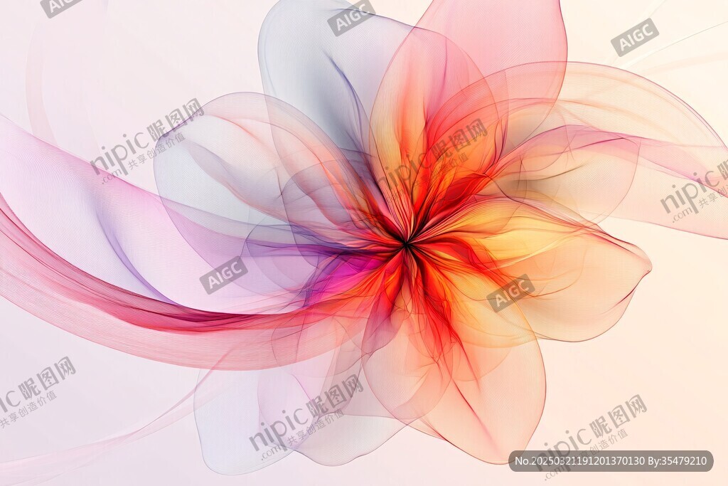 抽象數(shù)字藝術(shù)花卉圖像