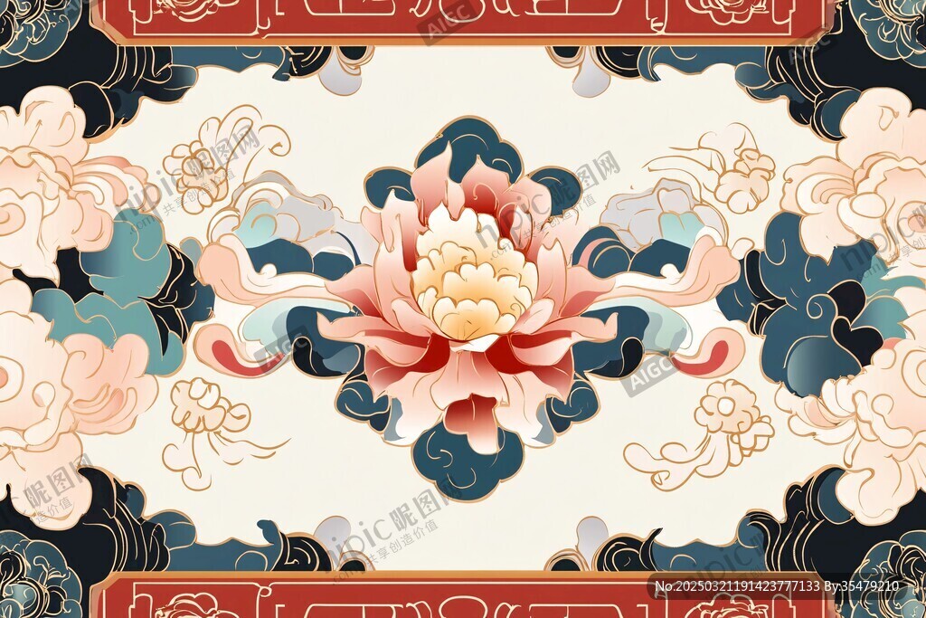 云紋花卉圖案