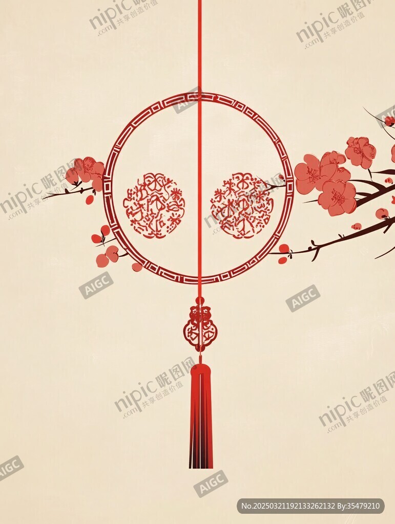 中國傳統(tǒng)新年裝飾與梅花