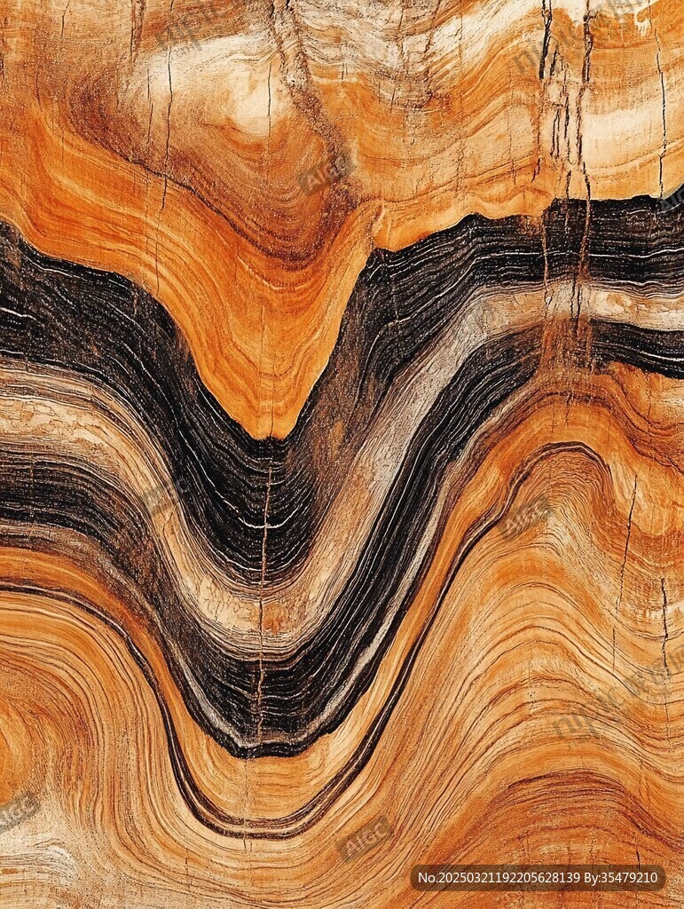 波浪狀木紋圖案