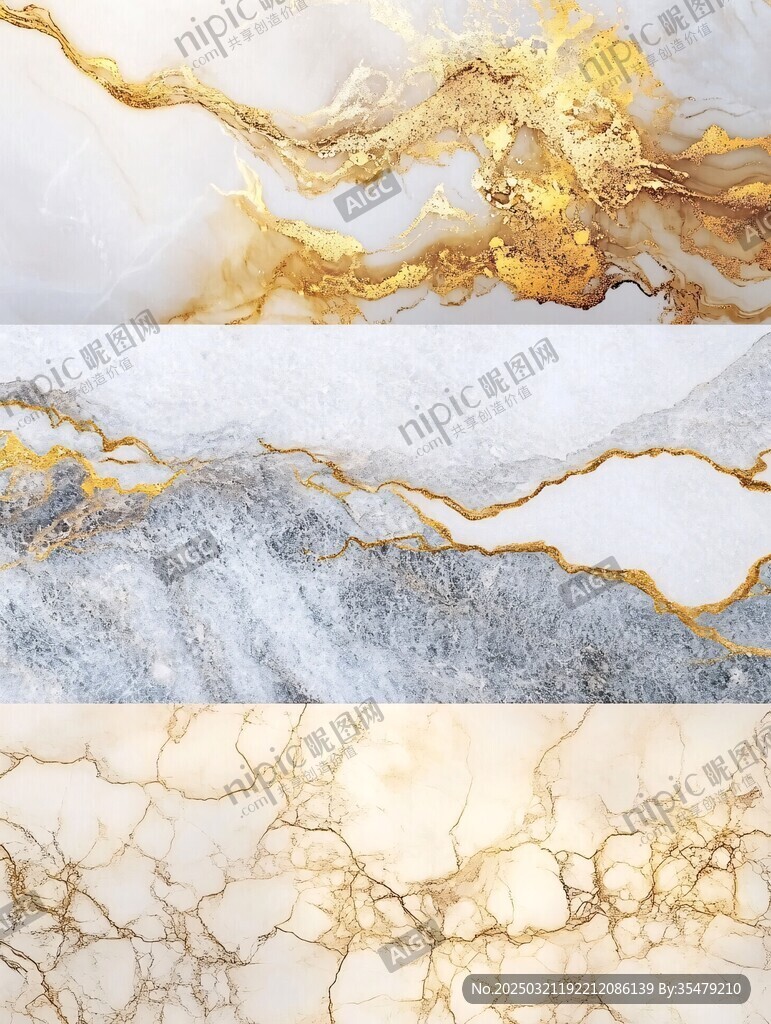 marble patterns with gold veins