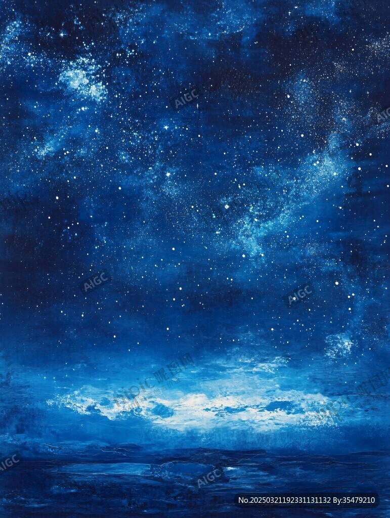 星空下的海洋