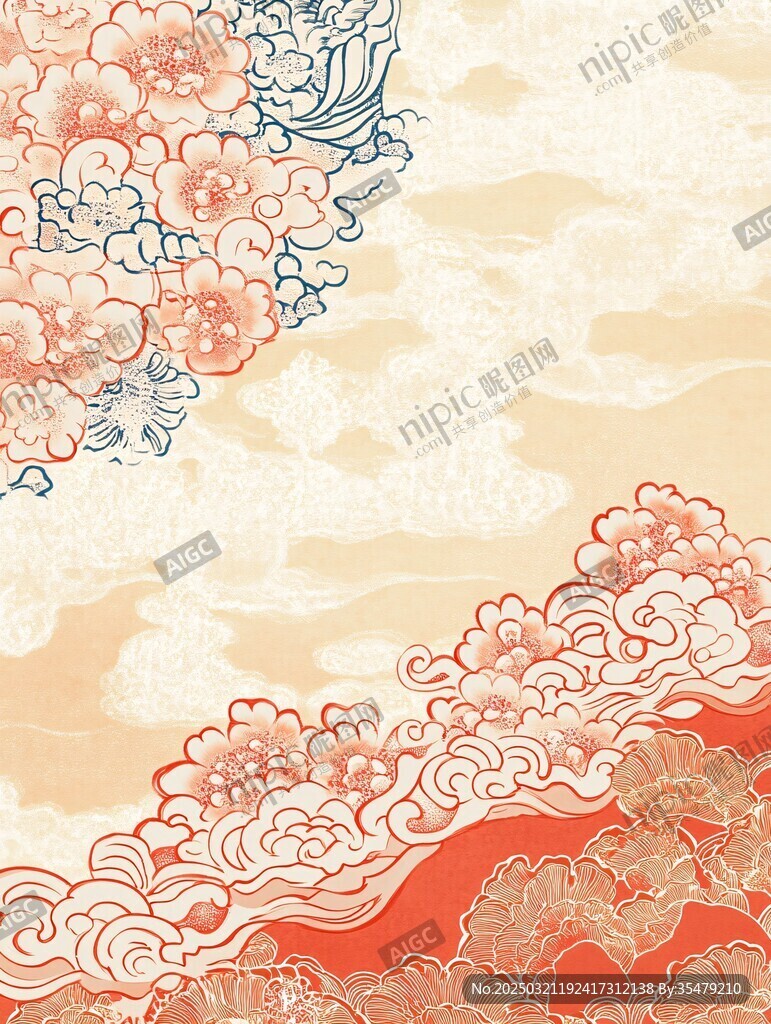 云朵與花卉的和諧之舞