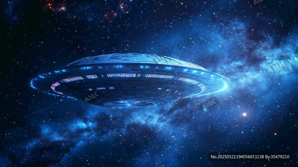 宇宙飛船在星空中穿梭